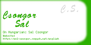 csongor sal business card